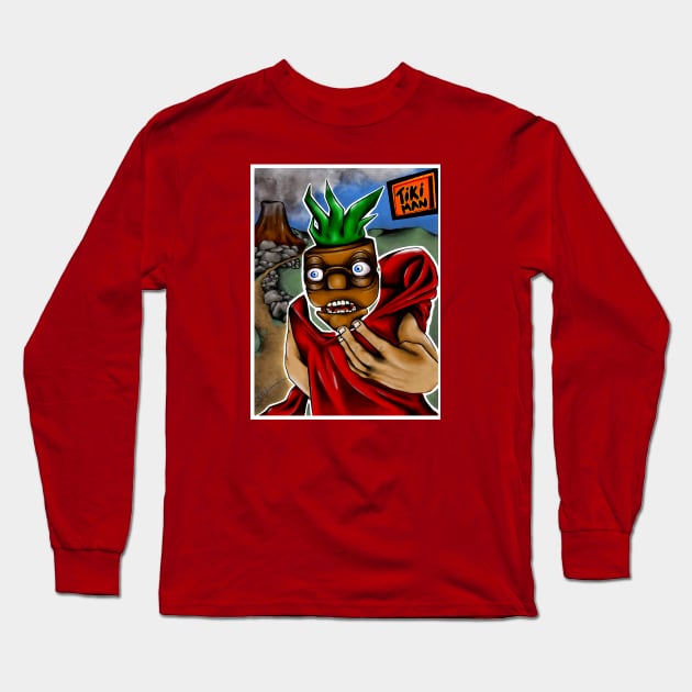 TIKI MAN Long Sleeve T-Shirt by Anewman00.DESIGNS